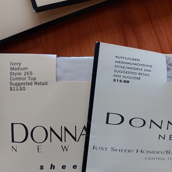 Lot of 9 Pairs of New Vintage Panty Hose Hanes Donna Karan Beauty Mist - Picture 4 of 7